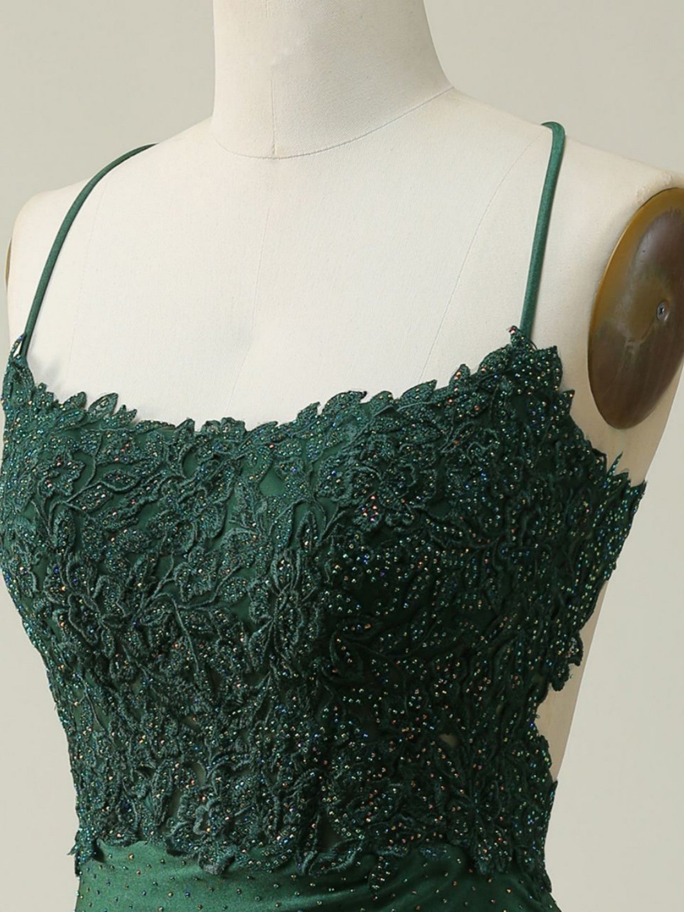 DarkGreen Glitter Halter Short Homecoming Dress - Fashionpara