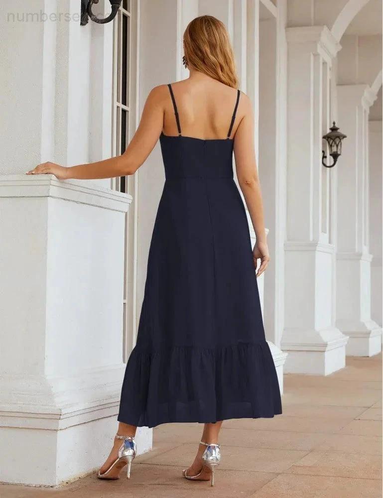 ZapDress Spaghetti Strap Chiffon Bridesmaid Dress Ankle Length Formal A Line Cocktail Party Homecoming Dress for Juniors (ZD16949)