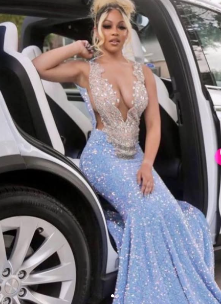 Blue Sparkly Evening Dress Long Mermaid Prom Dress Y1647 - View 2 | VelvetHem