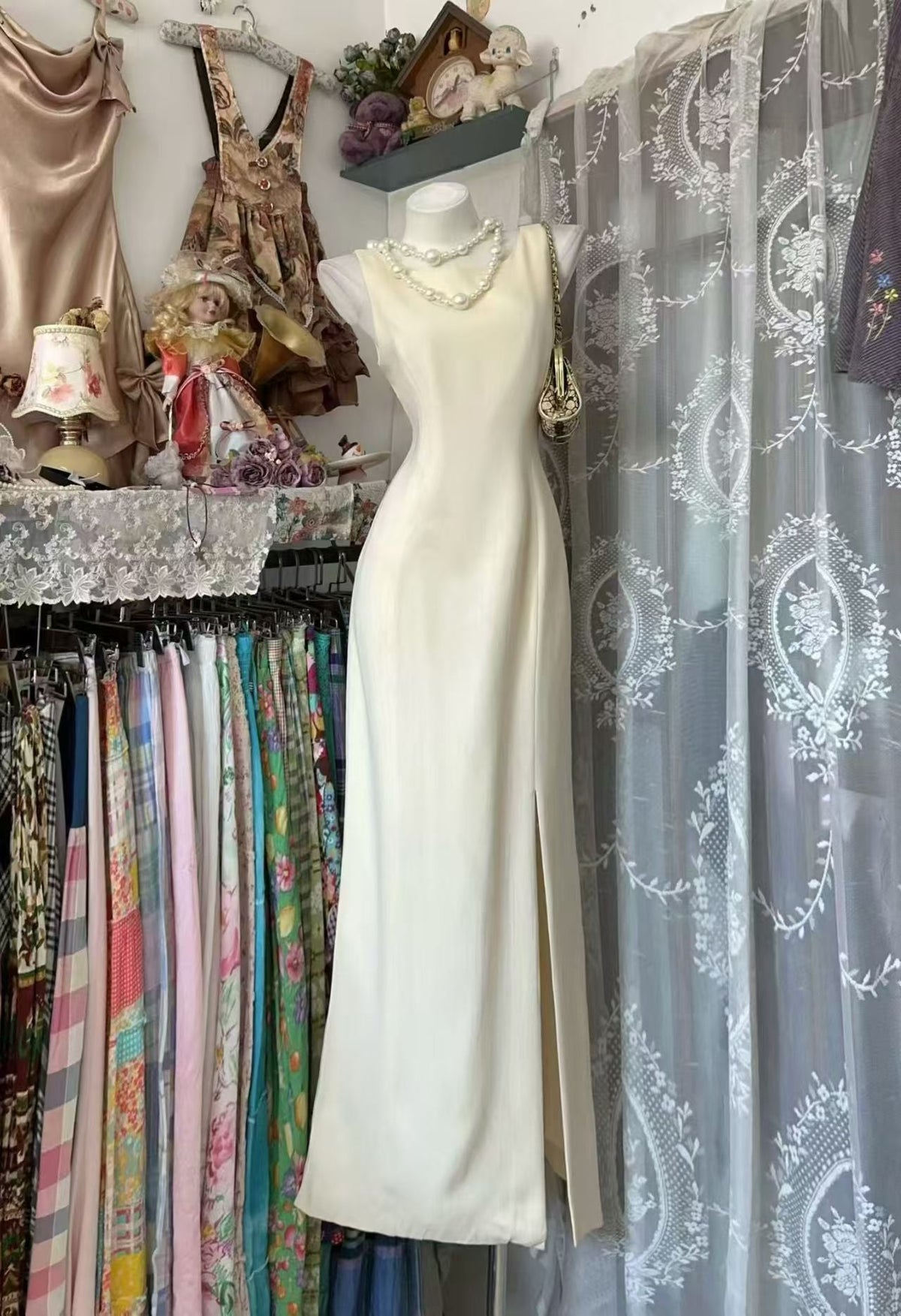 Elegant Beige Long Evening Dress Formal Prom Dress J10908
