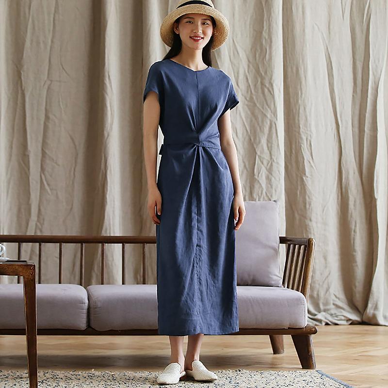 Elegant Pure Color Charming Plus Size Dress
