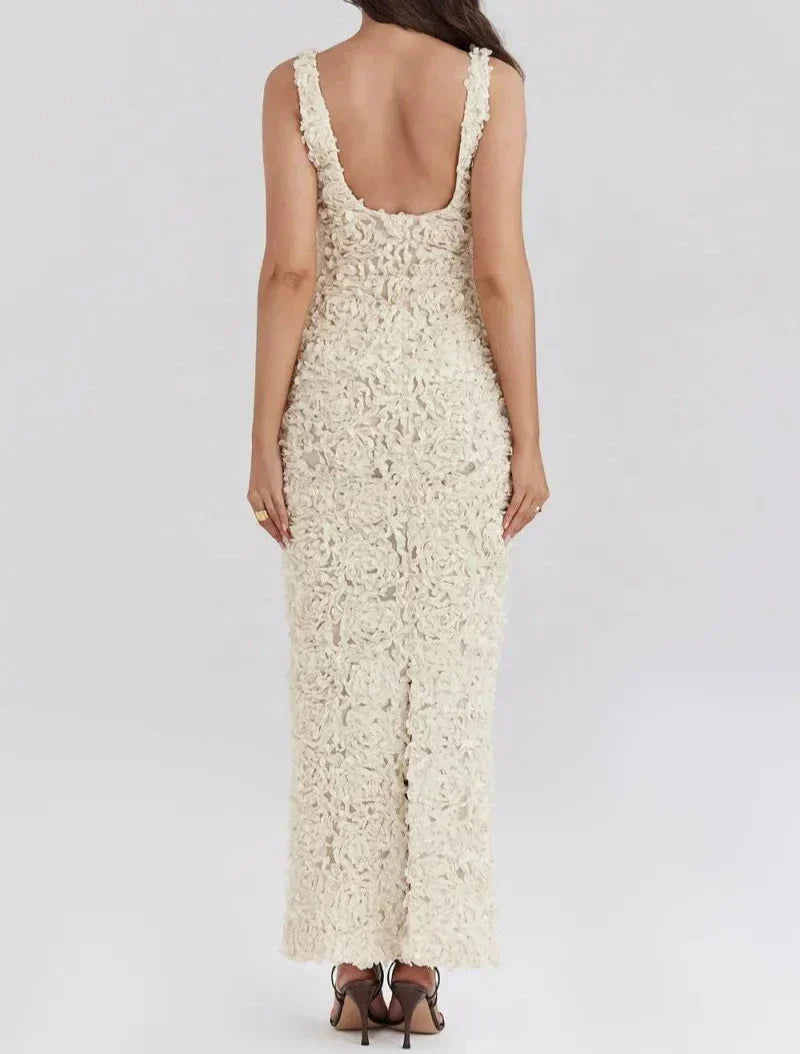 Arelith Glamour A Line Floral Maxi Dress