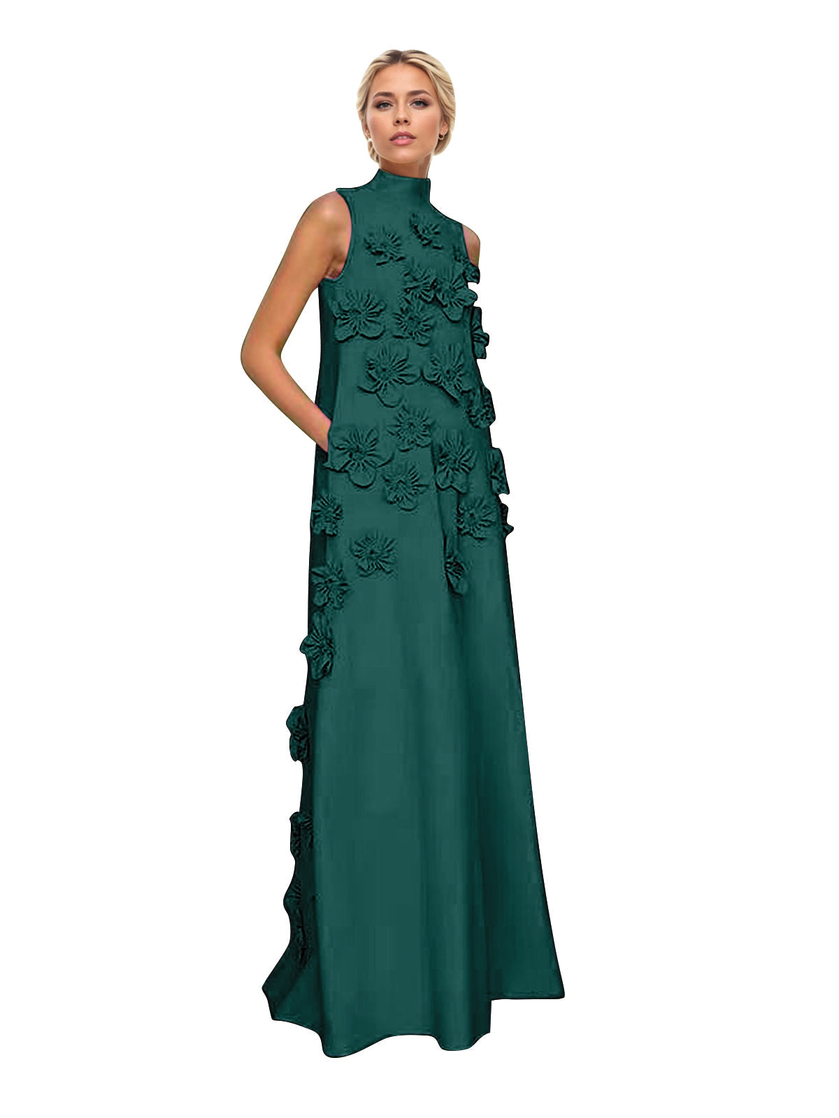 Hank Flower Embellished Maxi Dress
