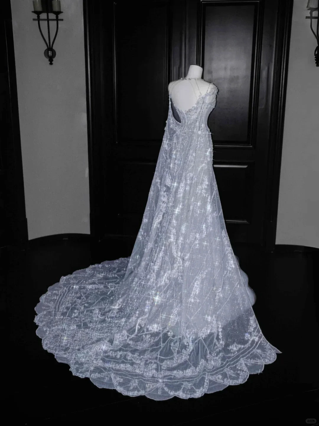 Classy Blue Tulle Beaded Mermaid Prom Dress,Formal Evening Dress Wedding Dress (ZD13762)