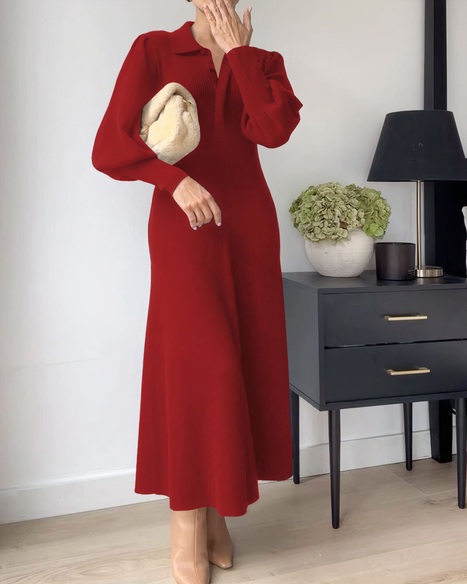 Karina Statement Long Sleeve Dress Occasion Edit
