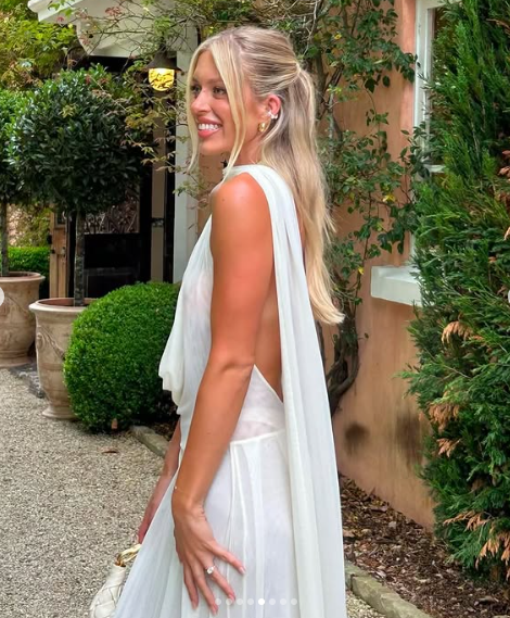 Sexy V-Neck White Backless Party Dress,Long Tulle Prom Evening Dress - View 4 | FashionDia