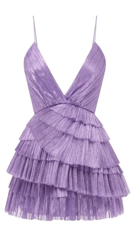 Short Homecoming Dress Ruffle Spaghetti-Neck Party Sexy Mini Dress Y2199 by simplepromdress
