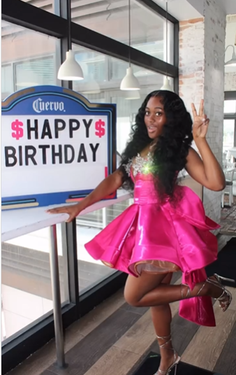 Gorgeous Hot Pink Satin Beaded Homecoming Dress Short Birthday Dress With Bow - View 2 | FashionDia