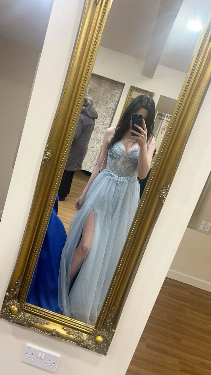 A-line Prom Dress Long Evening Dress Dance Dress Graduation School Party Gown Y7441 - View 2 | VelvetHem