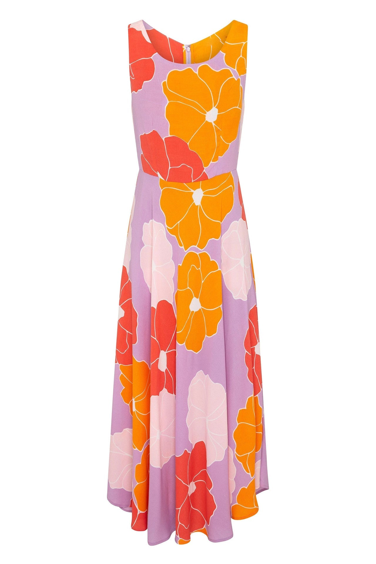 Fashion Print Sleeveless Beach Maxi Dress - Fashionpara