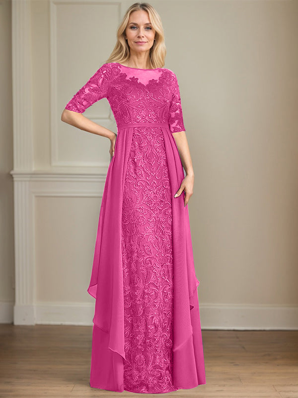 Chiffon Lace Maxi Dress - View 15 | FashionDia
