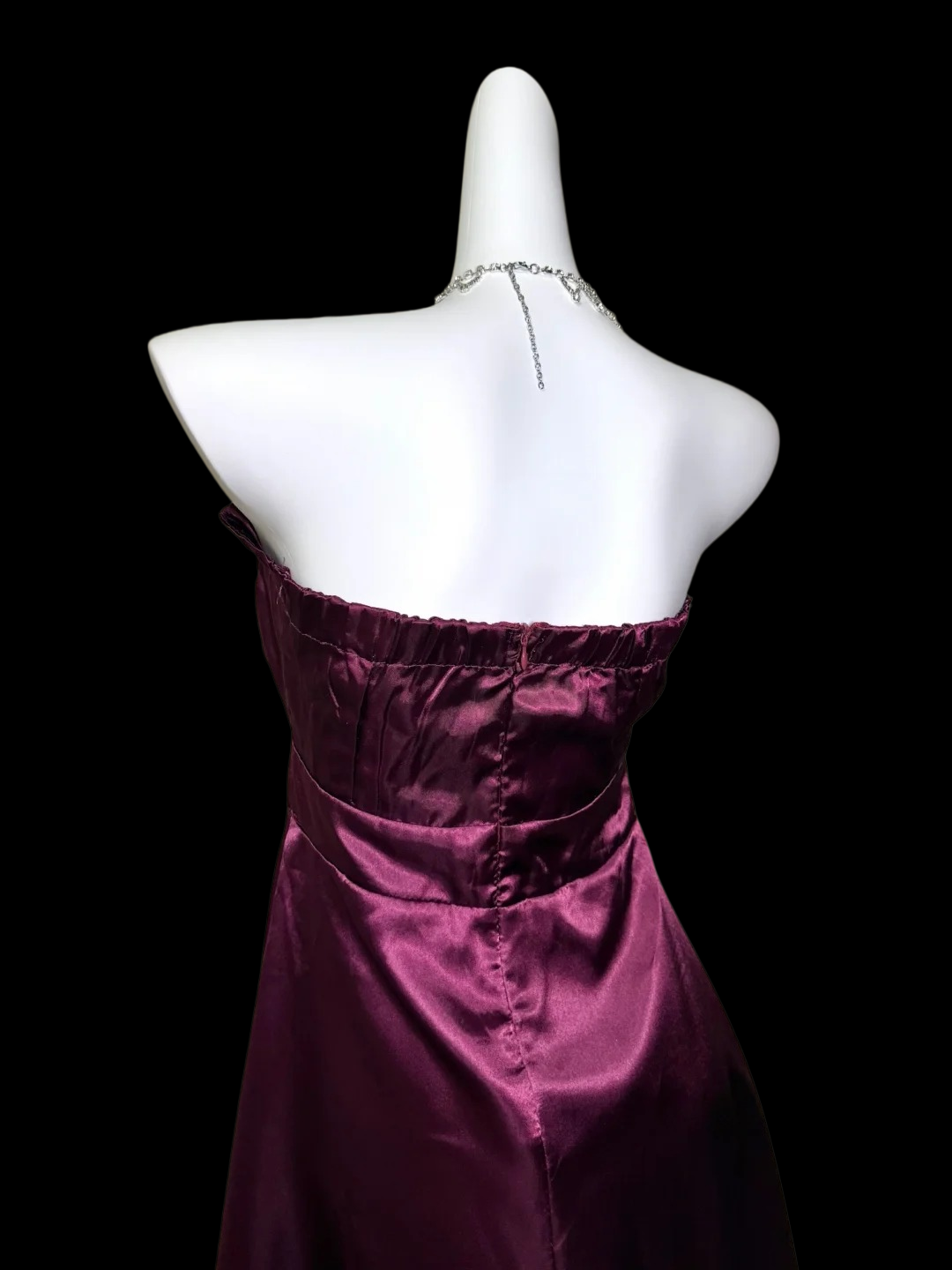 Fuchsia A Line Satin Homecoming Dress Short Party Dress J10882
