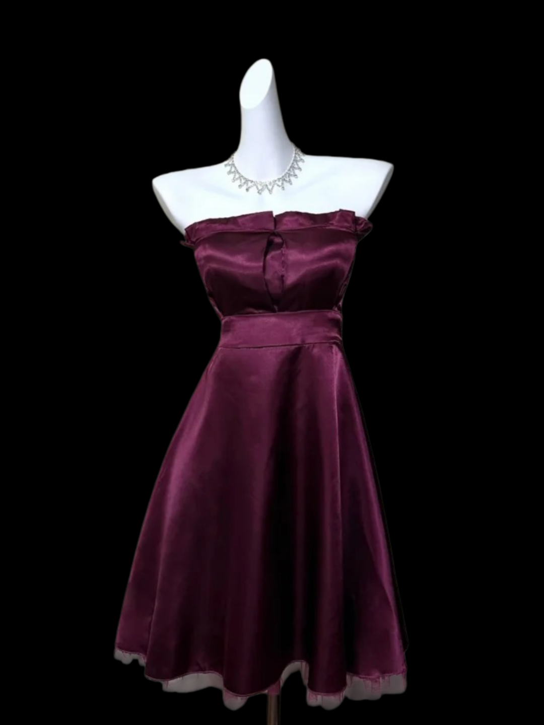 Fuchsia A Line Satin Homecoming Dress Short Party Dress J10882