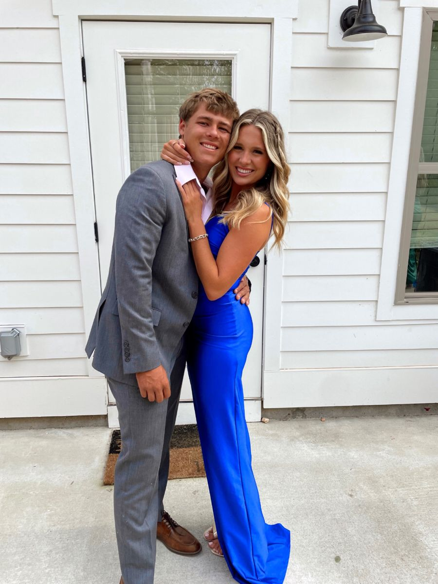 Elegant Royal Blue Sheath Prom Dress Royal Blue Evening Dress Y5445 - VelvetHem