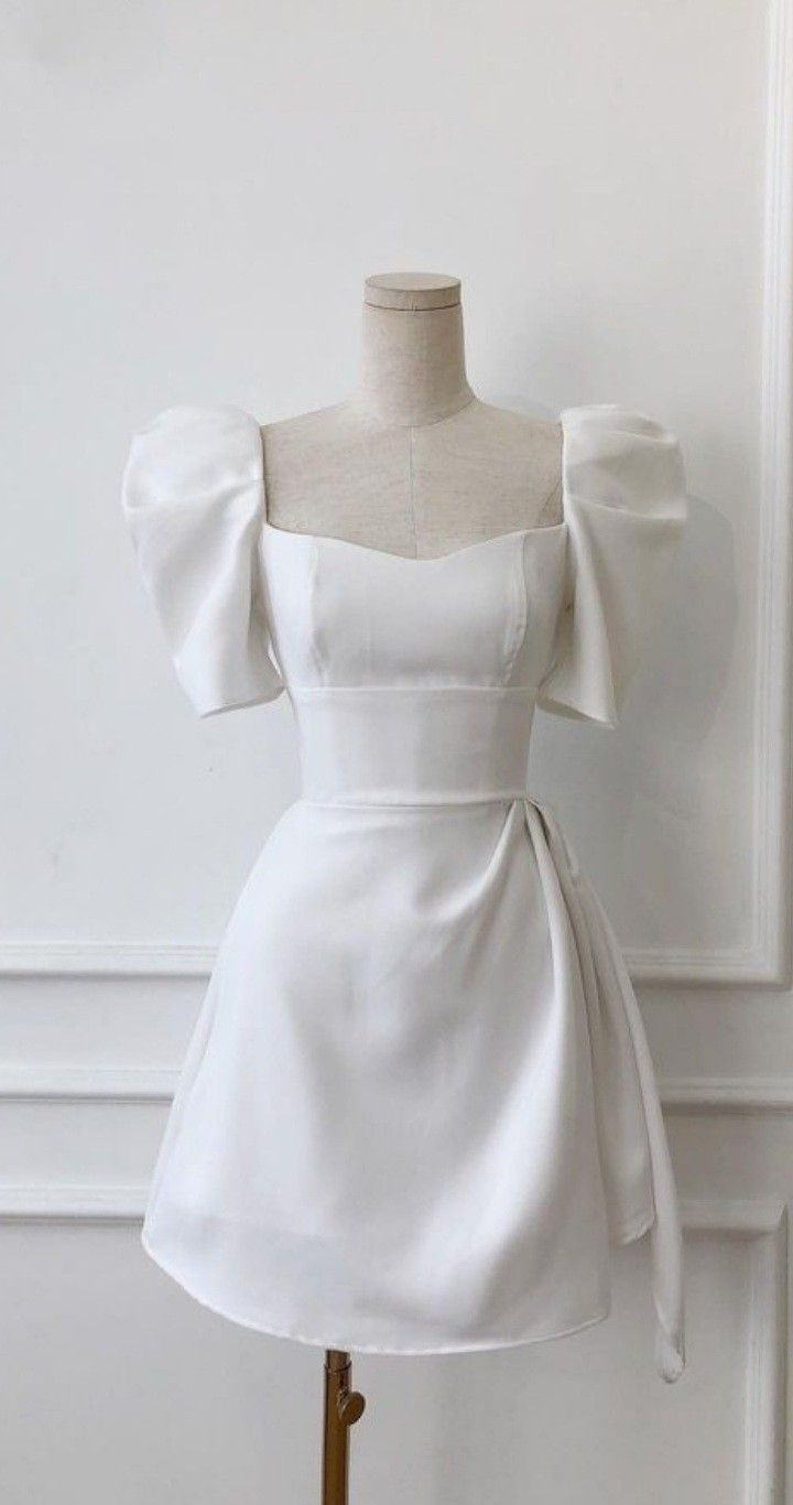Retro Style White Homecoming Dress White Party Dress - FashionDia