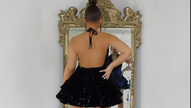 Halter Neckline Short Homecoming Dress Sequins Party Dress New Arrival Party Dress - View 8 | FashionDia