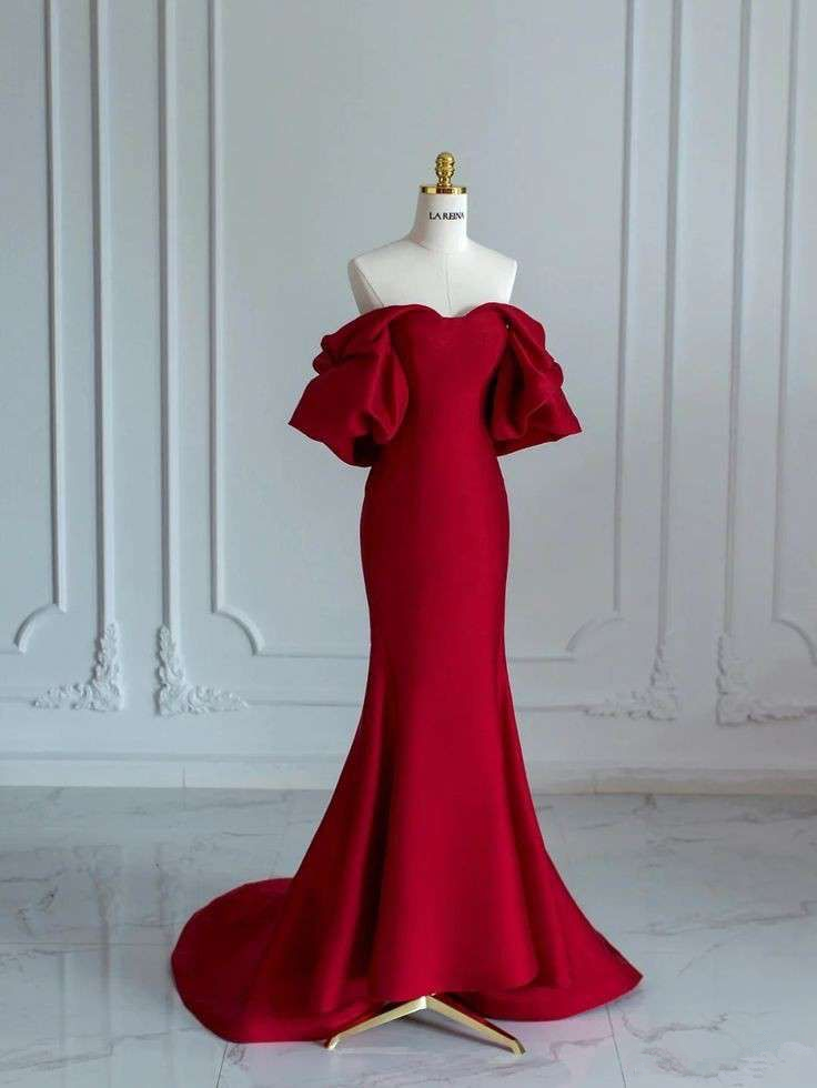 Charming Mermaid Satin Prom Dress Vintage Evening Dress Y4371 - VelvetHem