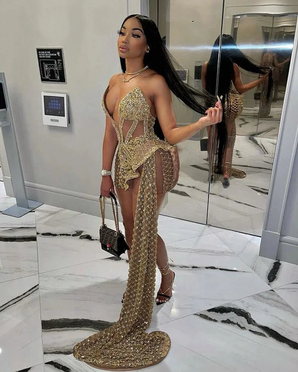 Glitter Sleeveless Gold Sequin Girls African Short Homecoming Dresses Y548 by simplepromdress