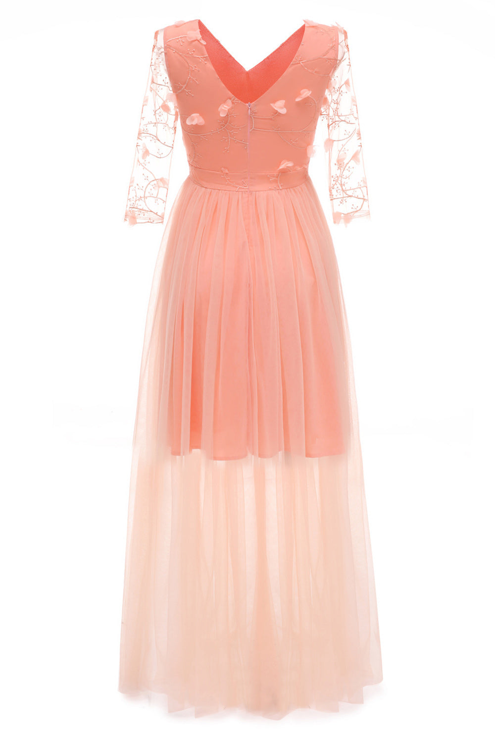 Gorgeous Long Champagne Prom Dress - Fashionpara