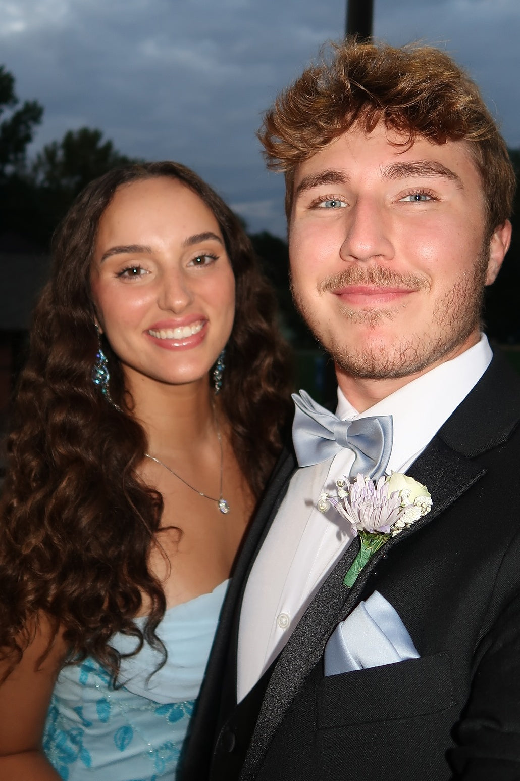 Gorgeous Mermaid Strapless Light Blue Long Prom Dress with Embroidery