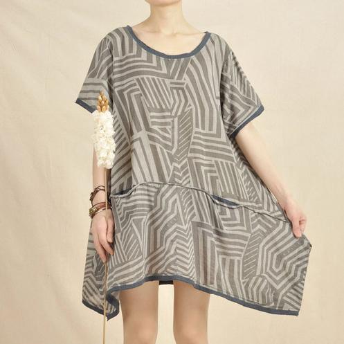 Gray Secret labyrinth sundress oversize shift dress