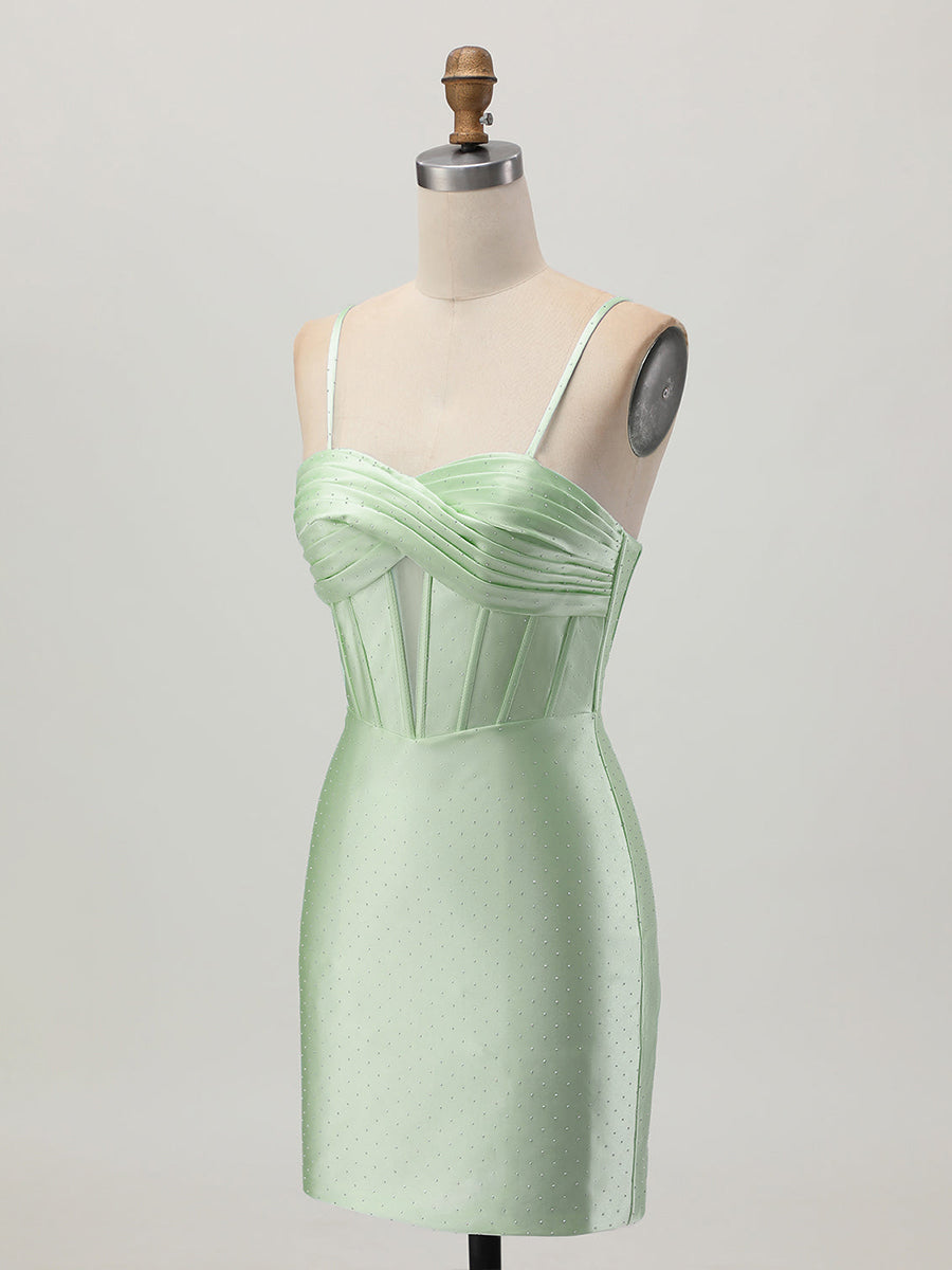 Bodycon Corset Cut Out Short Homecoming Dress with Beading