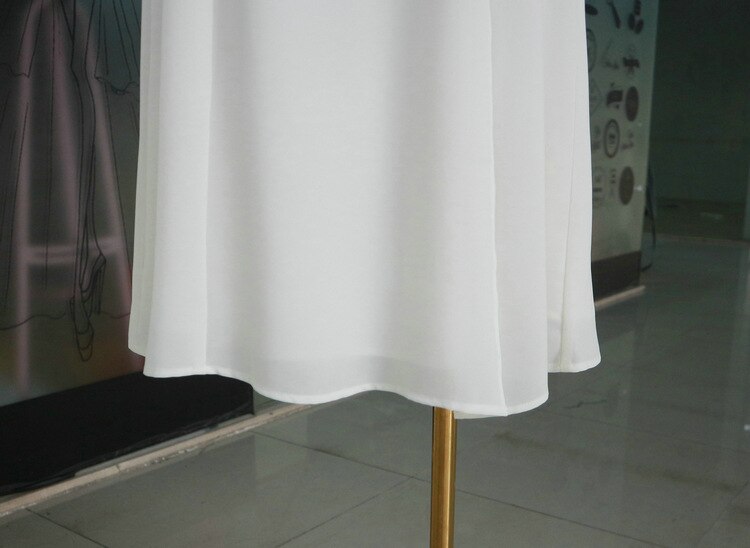 Spaghetti Straps White Hight Split Prom Dress - View 7 | FashionDia