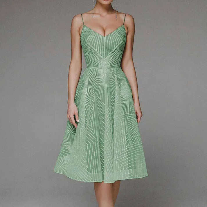 Karina Chic Luxurious Dress with an Open Back Elevated Occasion Wear