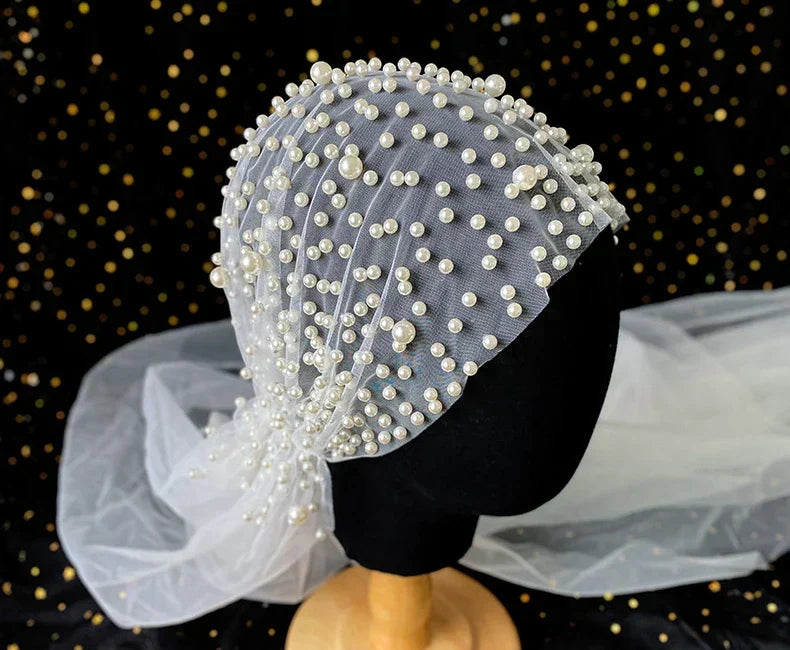 Pearls Beaded Headband Headpieces Women Bridesmaids Headwear Headdress Bride Tiara Crown Wedding Accessories Bridal Hair Jewelry h