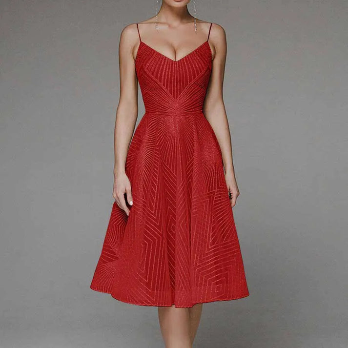 Karina Chic Luxurious Dress with an Open Back Elevated Occasion Wear