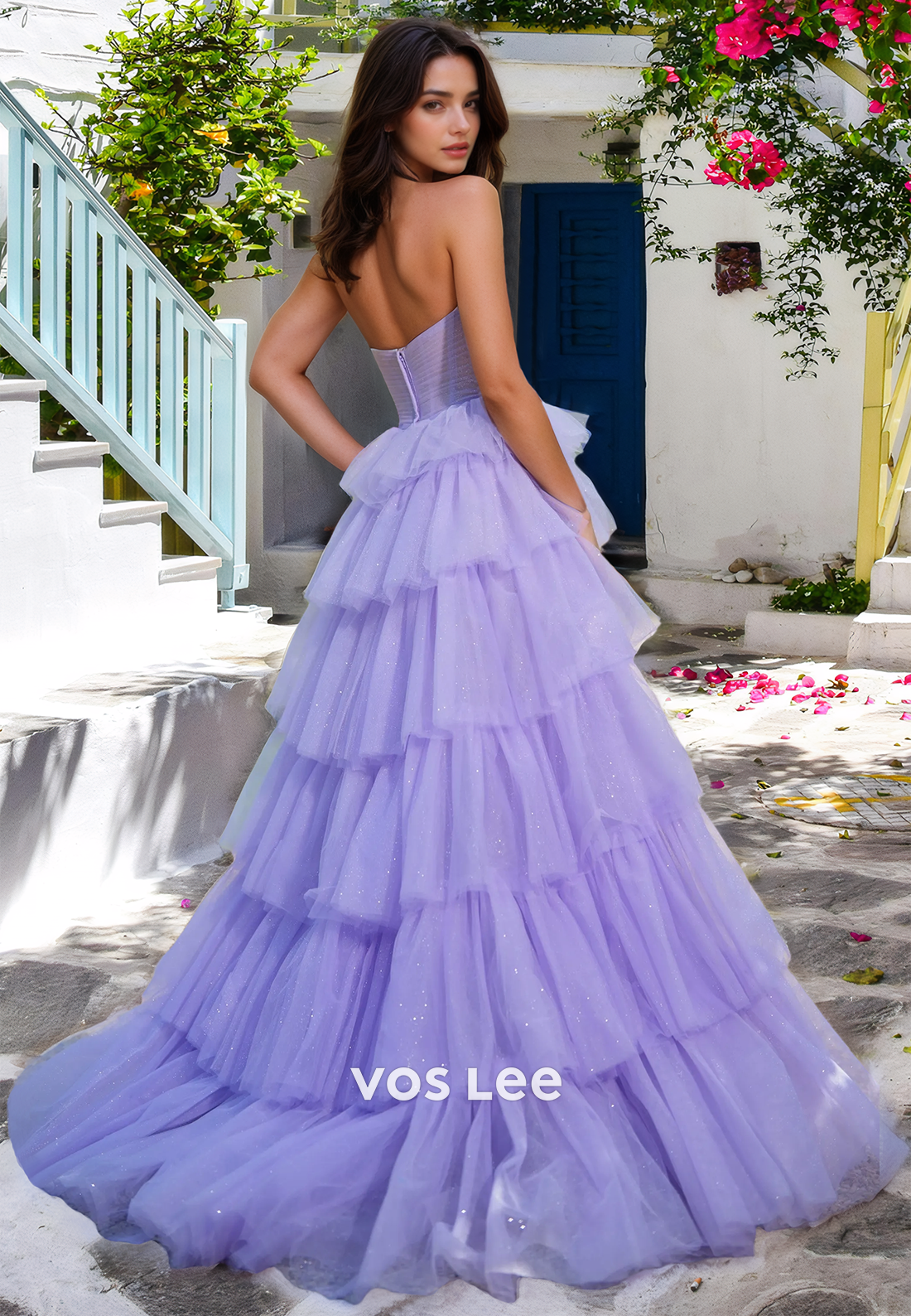 Graceful A-Line Sweetheart Sleeveless Lace Pleats Ball Gowns Prom Party Dress with Train