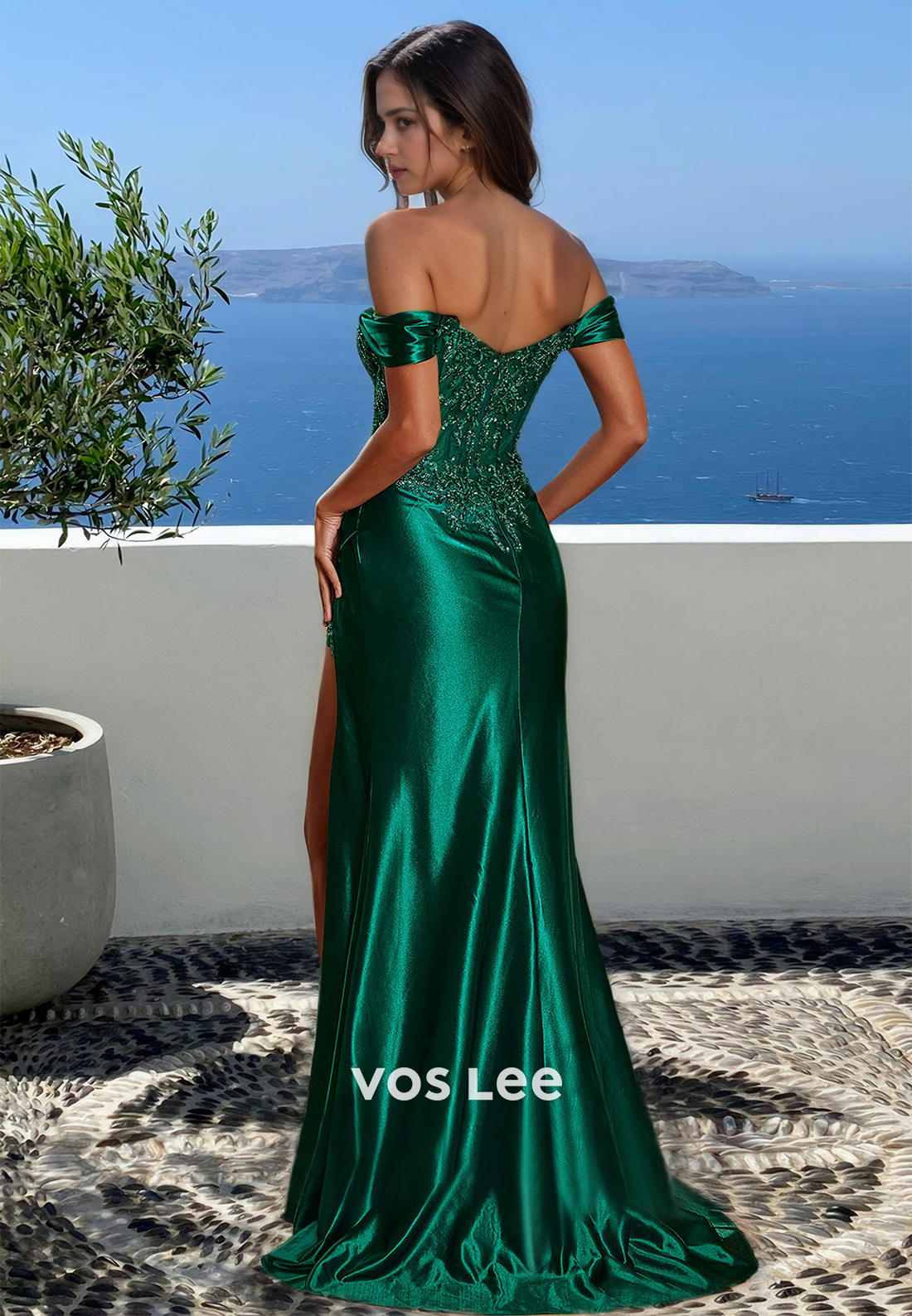 Vintage Sheath Off Shoulder Back Zipper Sequins Draped Prom Formal Dress