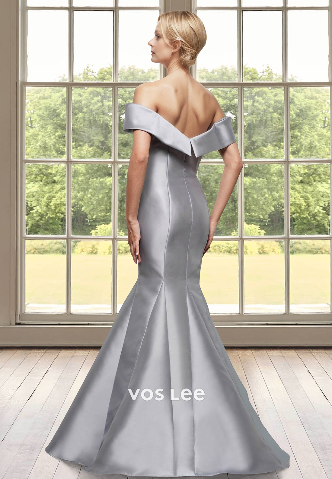 Unique Off Shoulder Mermaid Lace Appliques Sleeveless Mother of the Bride Dress