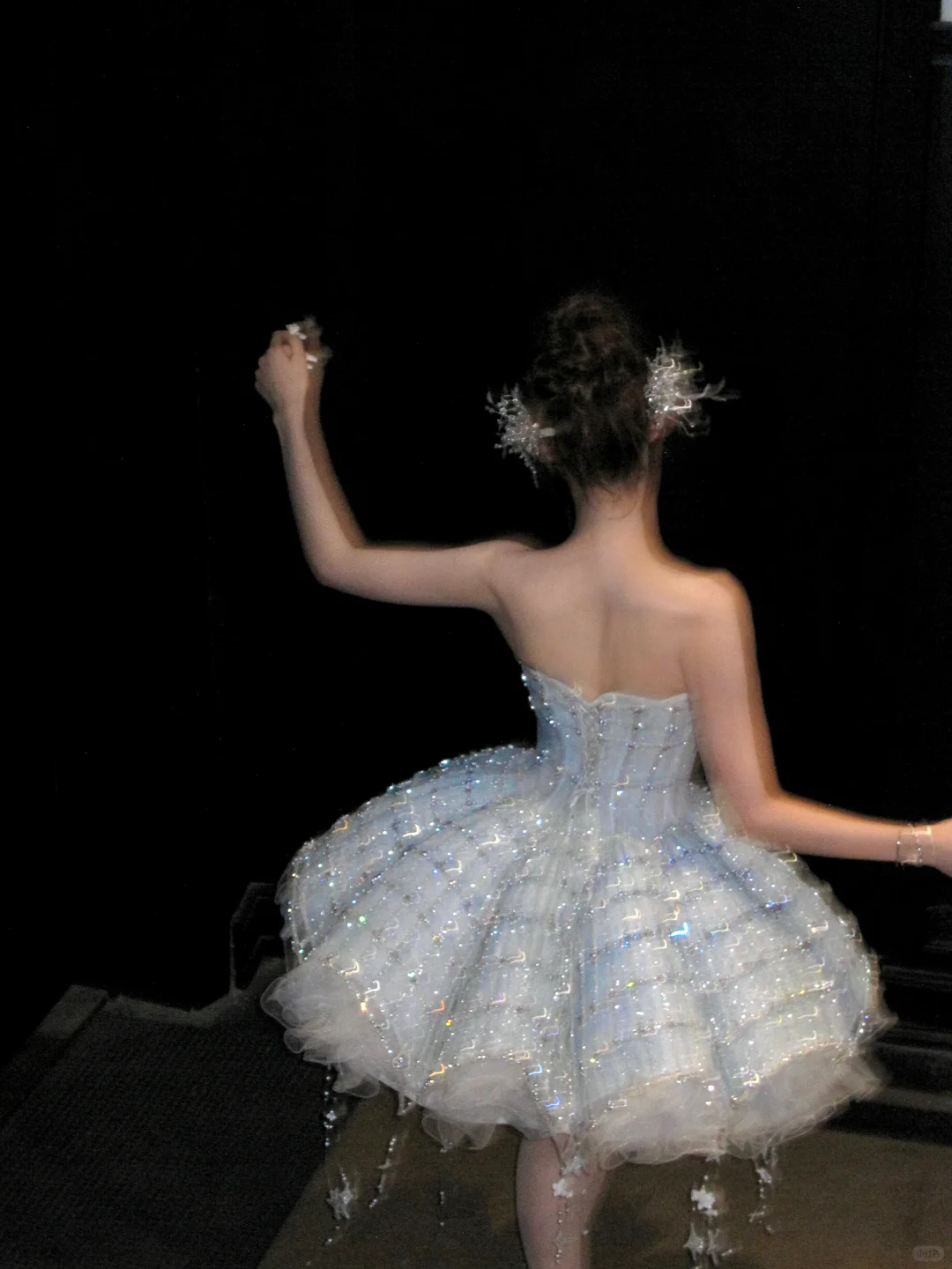 Glitter Blue Strapless Tulle Sequin Beaded A-Line Short Homecoming Dress 18th Princess Birthday Outfits - View 8 | FashionDia