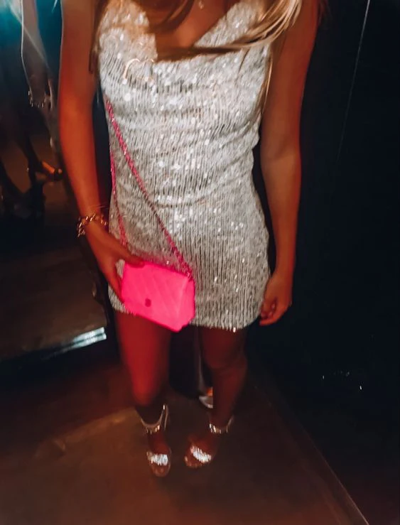 Sequins Tight Homecoming Dress - View 2 | FashionDia