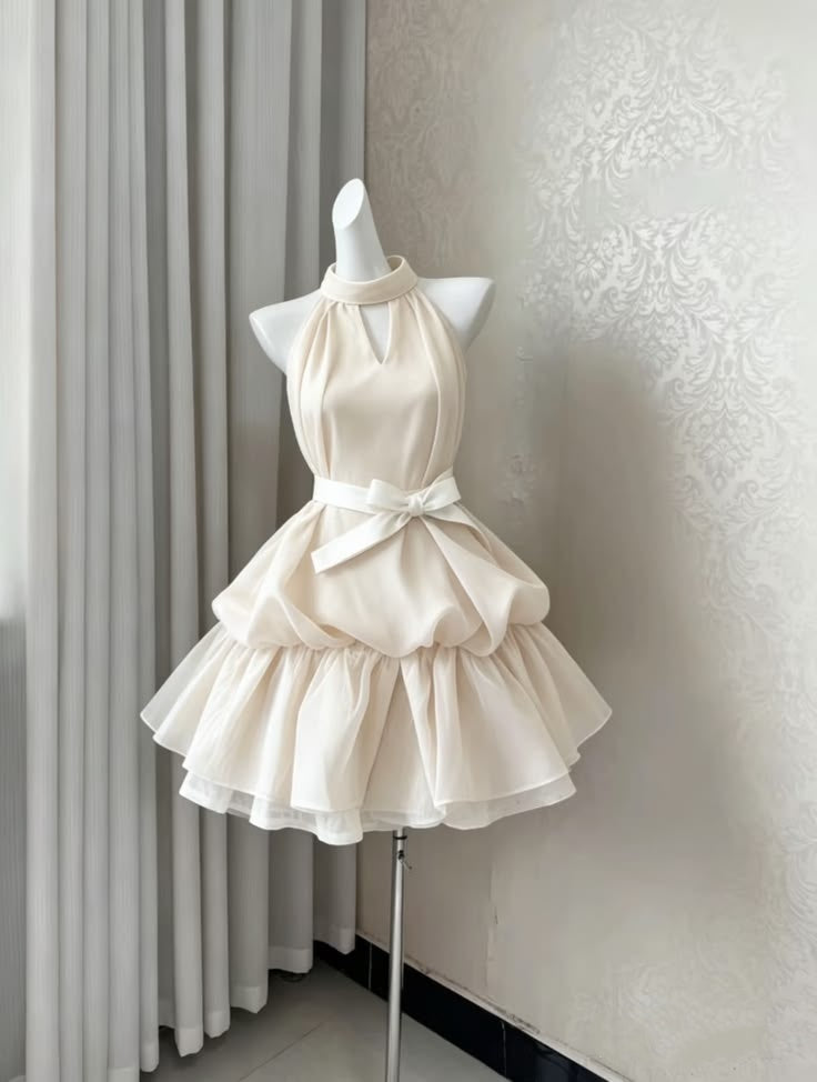 Halter A-Line Short Homecoming Dress Birthday Outfit