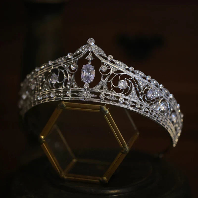 Wedding Hair Accessories Pageant Engagement Prom Tiaras Crowns Zirconia Crystal Diadem Brides Party Headbands Bridal Jewelry a