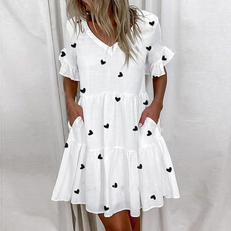 Norma Boutique Casual Summer Dress with Ruffles Designer Edit