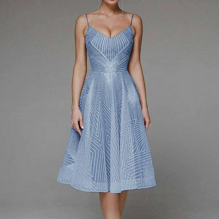 Karina Chic Luxurious Dress with an Open Back Elevated Occasion Wear