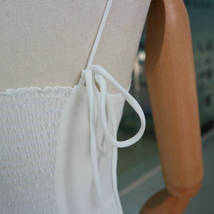 Spaghetti Straps White Hight Split Prom Dress - View 5 | FashionDia
