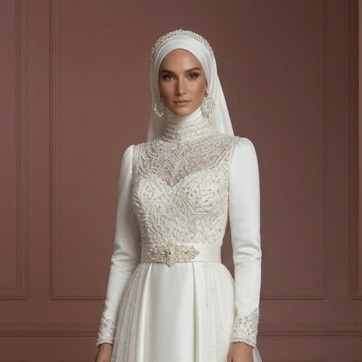 Hijab Bridal Dress Luxury Modest Wedding Dress Style Muslim