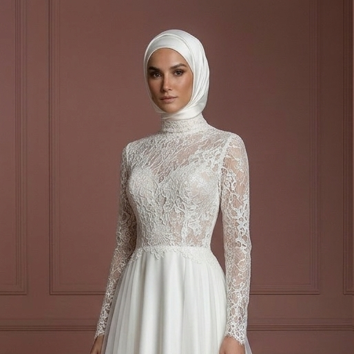 Hijab Bridal Dress Soft Romantic Wedding Dress Style Muslim