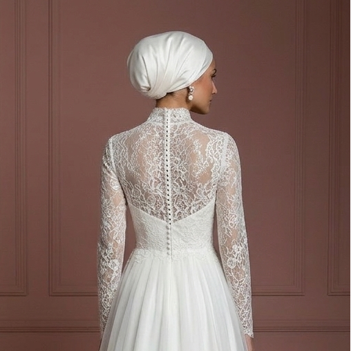 Hijab Bridal Dress Soft Romantic Wedding Dress Style Muslim