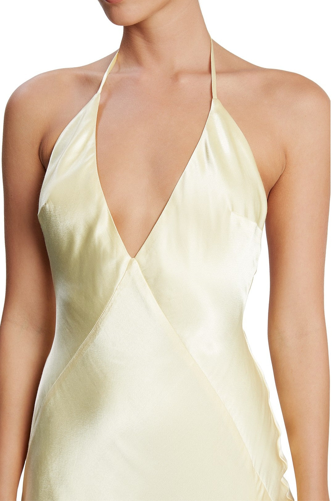Hot Sheath Spaghetti Straps Light Yellow Long Party Dress with Backless Button