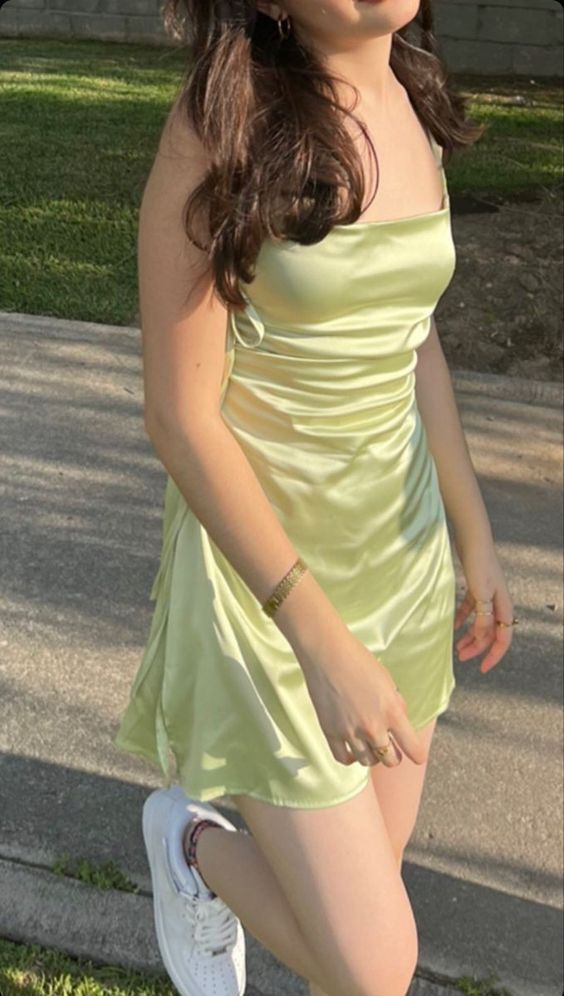 Cute A-Line Sleeveless Homecoming Dress Spring Party Dress - FashionDia
