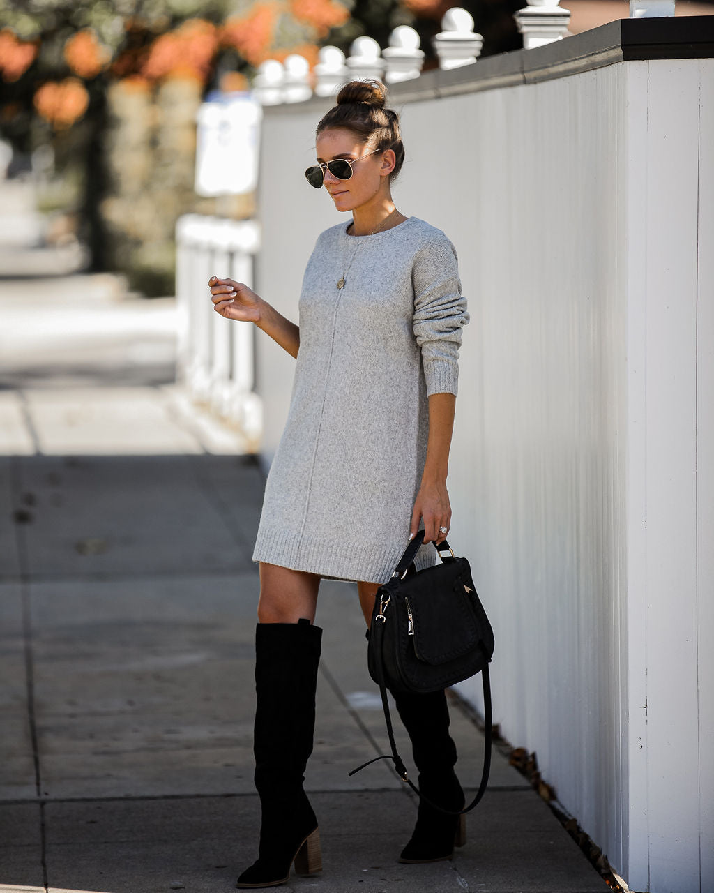 Smoky Mountain Sweater Dress Grey
