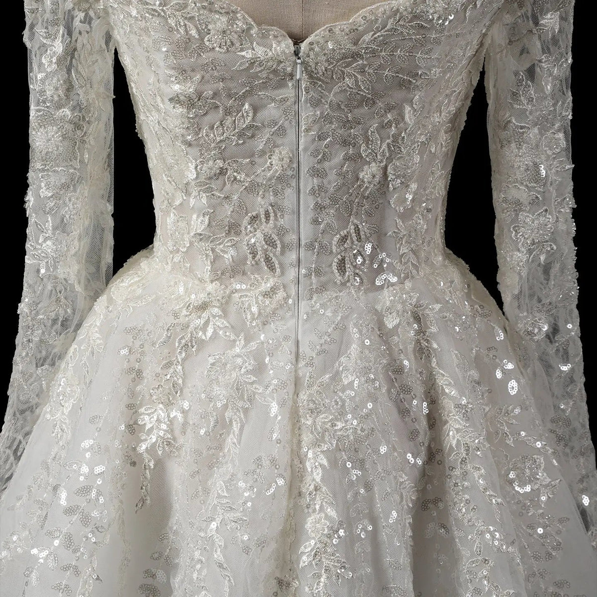 Elegant Off White Off-the-Shoulder Lace Short Wedding Dress ZP048