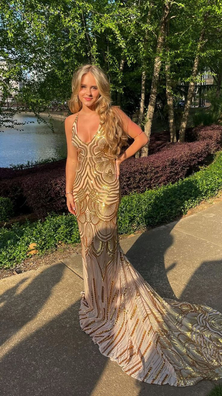 Vintage Mermaid Long Prom Dress Party Evening Dress