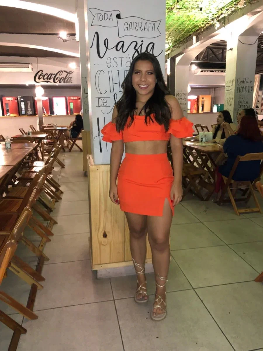Sexy Orange Two Piece Homecoming Dress Orange Party Dress Y2189 by simplepromdress