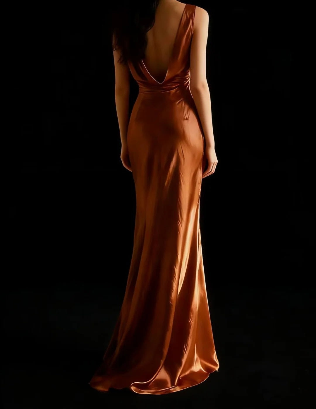 Pink Mermaid Satin Wedding Dress Bridesmaid Dresses J10584
